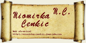 Miomirka Cenkić vizit kartica